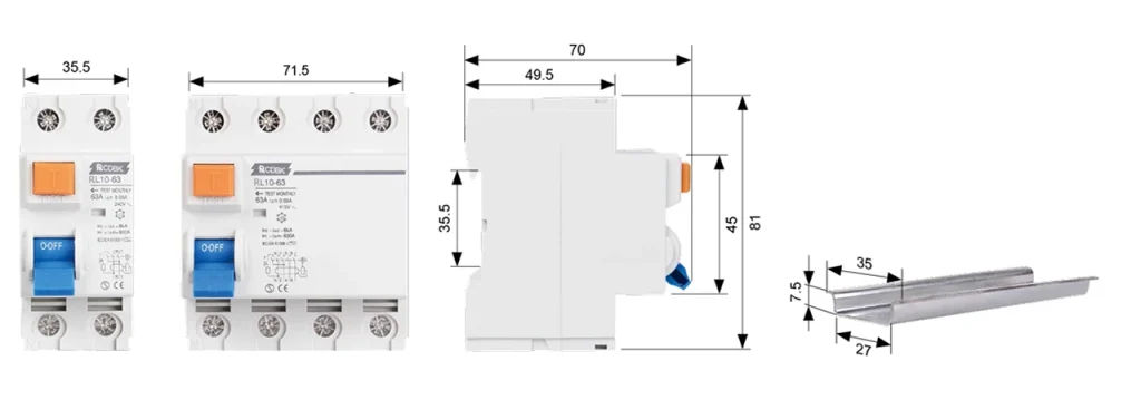 RL10-63 RCCB Breaker