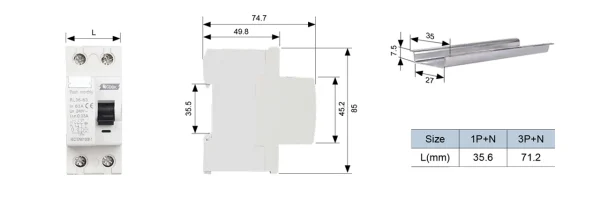 RL36-63 rccb 2 pole