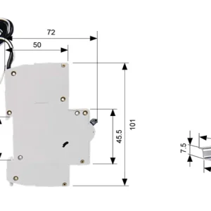 RCBO Breaker of A Type or AC Type with 40 Amp