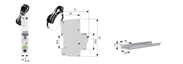 RCBO Breaker of A Type or AC Type with 40 Amp